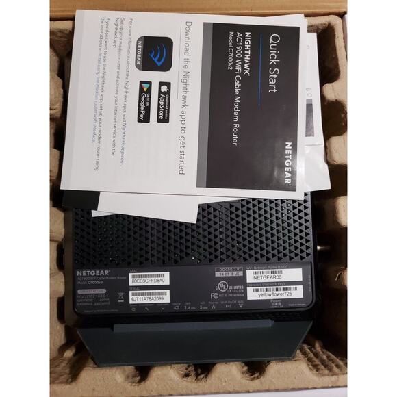 NETGEAR C7000 Nighthawk AC1900 WiFi Cable Modem Router DOCSIS 3.0 - Picture 3 of 5
